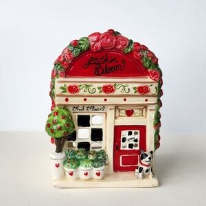 Blue Sky Clayworks Love in Bloom Flower Shop Valentine Tealight Candle House